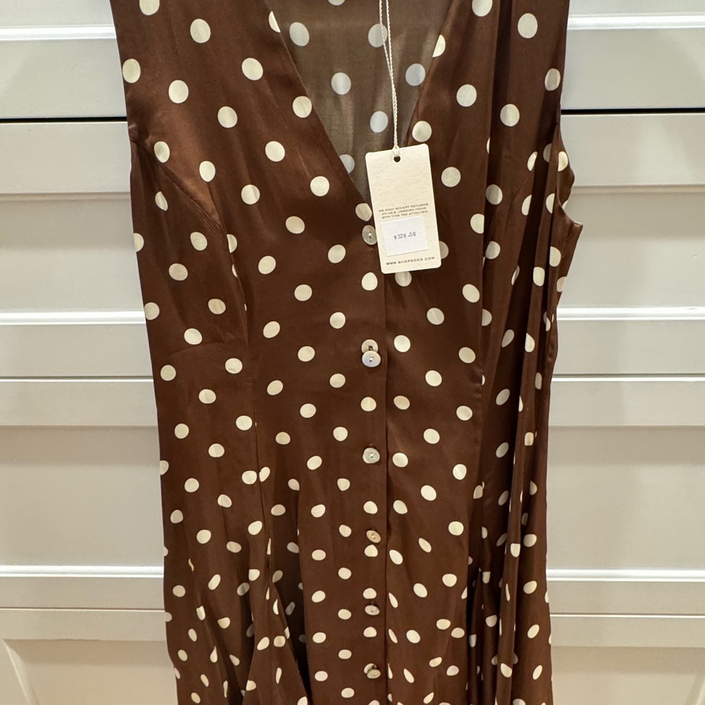 Doen Brown Polka Dot Dress